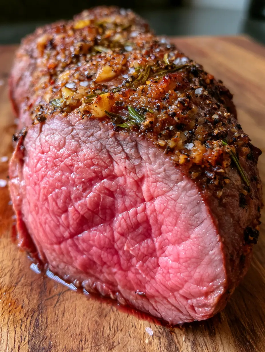 Rinderfilet am Stück in der Pfanne mit Rosmarinzweigen und Knoblauchzehen. (rinderfilet)
