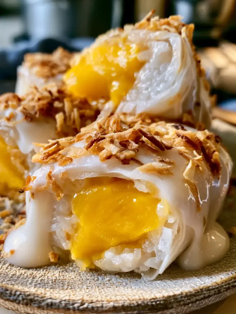 Pfirsich-Cobbler Cheesecake Donuts: Das ultimative Rezept für Gourmet-Genuss 4 Ein Gourmet-Donut mit Cheesecake-Frosting, frischen gelben Pfirsichen und Graham-Cracker-Krümeln in einer Hand. (pfirsich-cobbler cheesecake donuts)