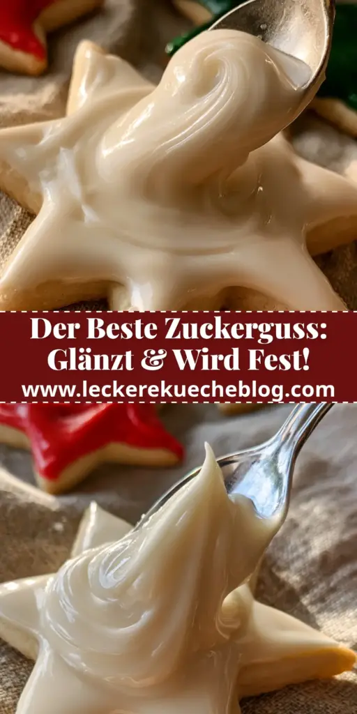 Ein sternförmiger Butterkeks mit glänzend weißem Zuckerguss, verziert mit silbernen Perlen auf einem Leinentuch. (zuckerguss)